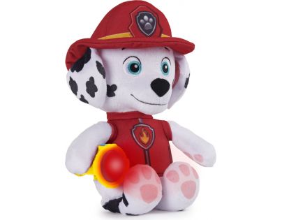 Spin Master Paw Patrol velké uspávací plyšové hračky Marshall s baterkou