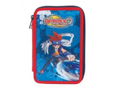 Penál dvoupatrový Beyblade modro/červený