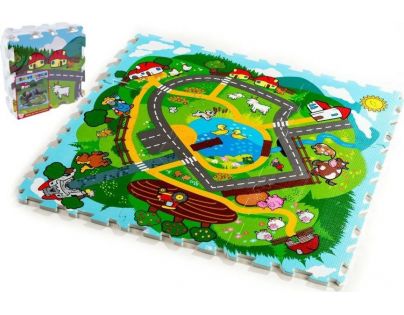 Teddies Puzzle pěnové Město 9 dílků