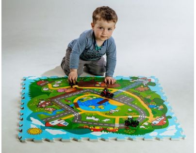 Teddies Puzzle pěnové Město 9 dílků