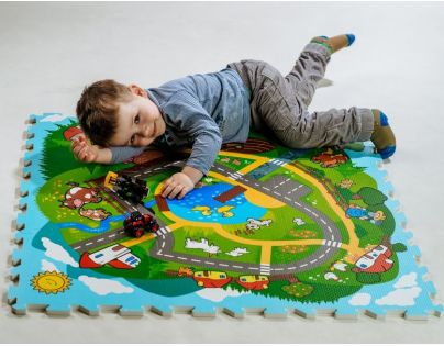 Teddies Puzzle pěnové Město 9 dílků