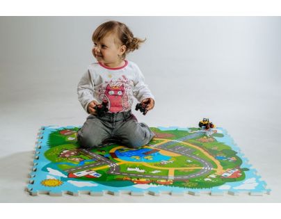 Teddies Puzzle pěnové Město 9 dílků