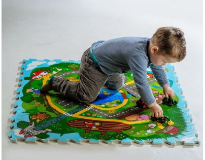 Teddies Puzzle pěnové Město 9 dílků