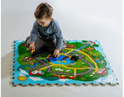 Teddies Puzzle pěnové Město 9 dílků