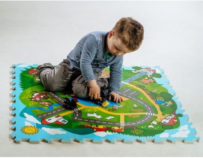 Teddies Puzzle pěnové Město 9 dílků