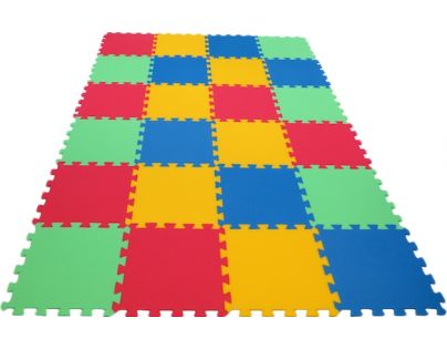 Malý Génius Pěnový koberec 16 mm Maxi 24 dílků pevný - 4 barvy 0