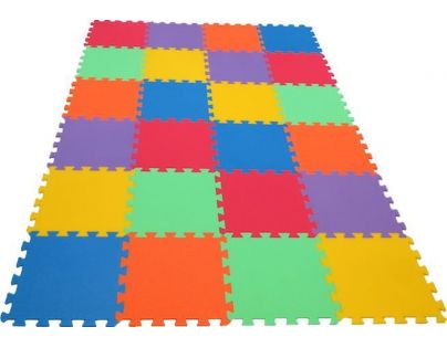 Malý Génius Pěnový koberec 16 mm Maxi 24 dílků pevný - 6 barev