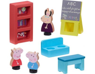 TM Toys Peppa Pig Dřevěná škola s figurkami a příslušenstvím