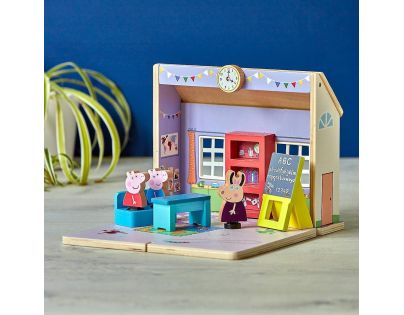 TM Toys Peppa Pig Dřevěná škola s figurkami a příslušenstvím