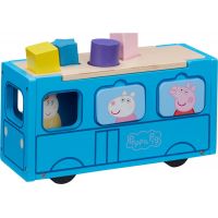 TM Toys Peppa Pig Dřevěný autobus vkladáčka 2