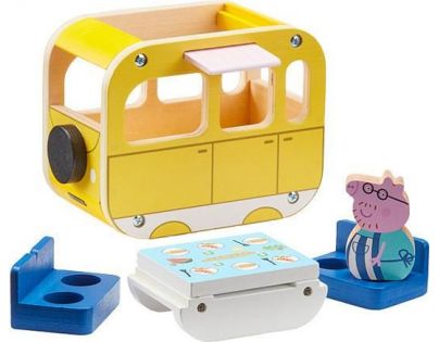TM Toys Peppa Pig Dřevěný karavan a figurka Tatínek