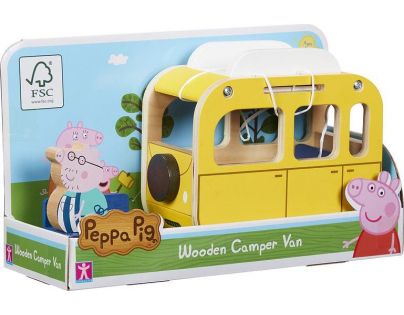 TM Toys Peppa Pig Dřevěný karavan a figurka Tatínek