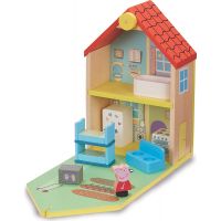 TM Toys Peppa Pig Dřevěný rodinný domek s figurkami a příslušenstvím