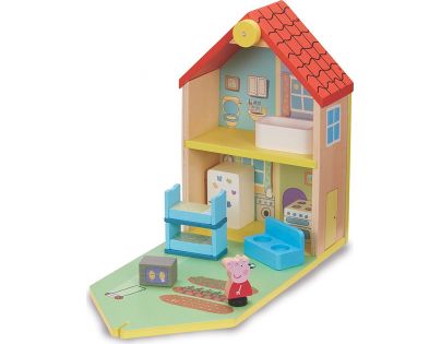 TM Toys Peppa Pig Dřevěný rodinný domek s figurkami a příslušenstvím