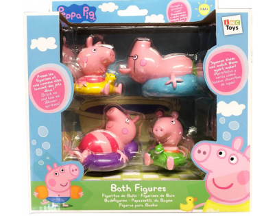 TM Toys Peppa Pig figurky do koupele 4 ks rodina