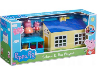 Peppa Pig Škola a školní autobus hrací set