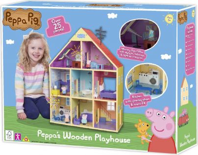 TM Toys Peppa Pig velký dřevěný rodinný dům se světlem a zvukem