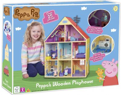 TM Toys Peppa Pig velký dřevěný rodinný dům se světlem a zvukem