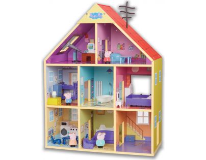 TM Toys Peppa Pig velký dřevěný rodinný dům se světlem a zvukem