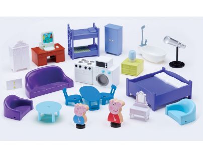 TM Toys Peppa Pig velký dřevěný rodinný dům se světlem a zvukem