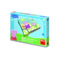 Dino Peppa Pig: Veselý den 20 Dřevěné licenční kostky