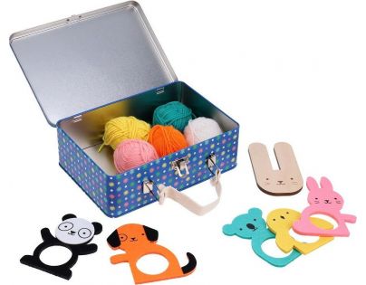 Petit Collage Kreativní kufřík Bambulková zvířátka