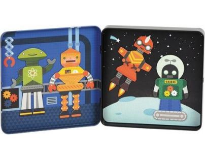 Petitcollage Puzzle magnetické Knížka Roboti 25 dílků