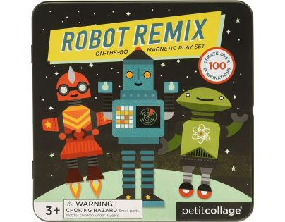 Petitcollage Puzzle magnetické Knížka Roboti 25 dílků
