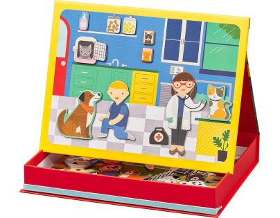Petitcollage Puzzle magnetické Tabulka Veterinární klinika 50 dílků