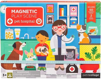 Petitcollage Puzzle magnetické Tabulka Veterinární klinika 50 dílků
