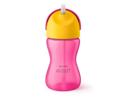 Philips Avent Hrneček s ohebným brčkem 300 ml růžový
