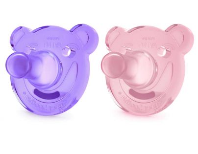 Philips Avent Šidítka Soothie 3 m+ 2 ks dívka