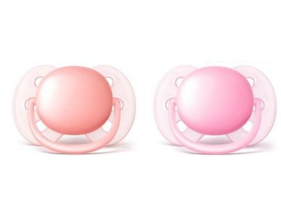 Philips Avent Šidítka Ultrasoft 0-6 m 2 ks dívka