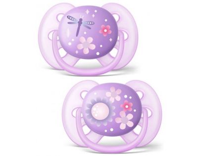 Philips Avent Šidítka Ultrasoft Deco 6-18 m 2 ks dívka