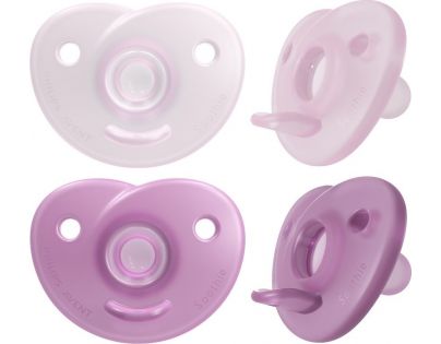 Philips Avent Šidítko Soothie 0-6m dívka, 2 ks