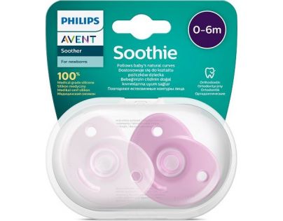 Philips Avent Šidítko Soothie 0-6m dívka, 2 ks