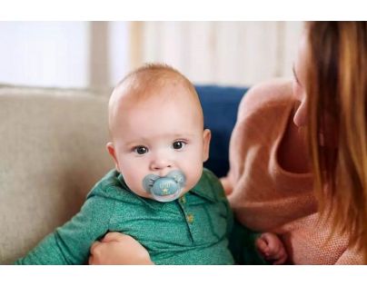 Philips Avent Šidítko Ultrasoft Text 6-18m chlapec, 2 ks