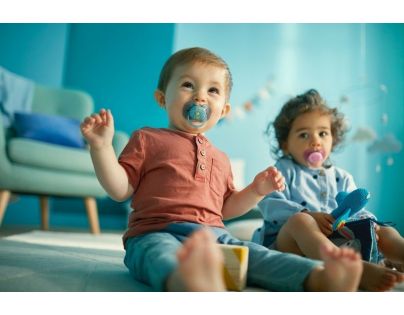 Philips Avent Šidítko Ultrasoft Text 6-18m chlapec, 2 ks