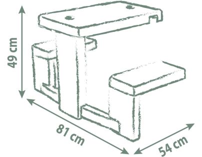 Smoby Piknikový stoleček Life s lavicemi k domečku
