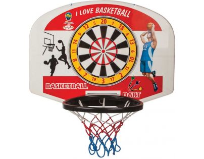 Pilsan Deska Basket s terčem na šipky Červená