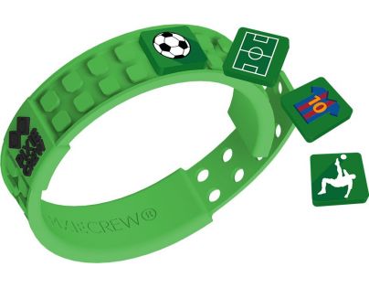 Pixie Crew Fotbalový tématický pixelový náramek zelený
