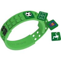 Pixie Crew Fotbalový tématický pixelový náramek zelený 2