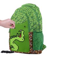 Pixie Crew Kreativní studentský batoh Minecraft zelenohnědý 3