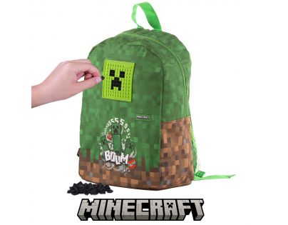 Pixie Crew Dětský batoh Minecraft hnědo-zelený