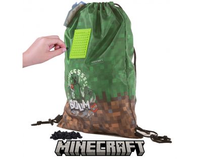 Pixie Crew Vak na záda Minecraft hnědozelený