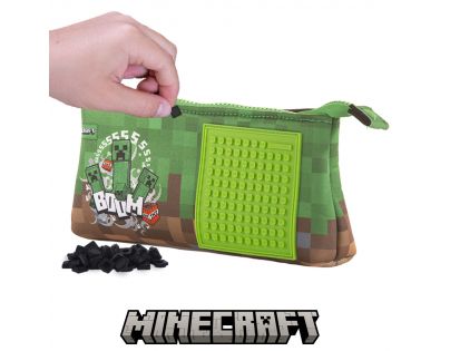 Pixie Crew Velké pouzdro Minecraft hnědozelené