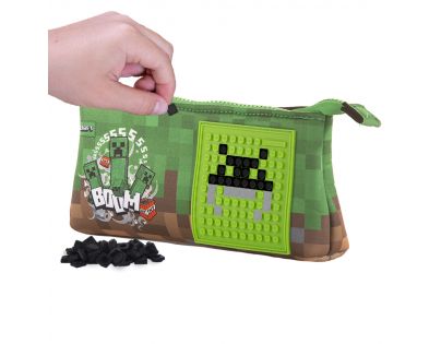 Pixie Crew Velké pouzdro Minecraft hnědozelené