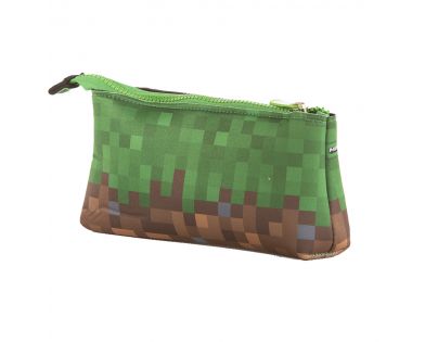 Pixie Crew Velké pouzdro Minecraft hnědozelené