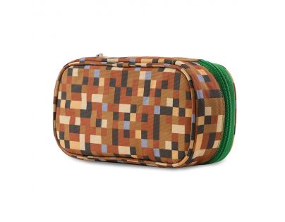 Pixie Crew Studentský penál Minecraft zelenohnědý