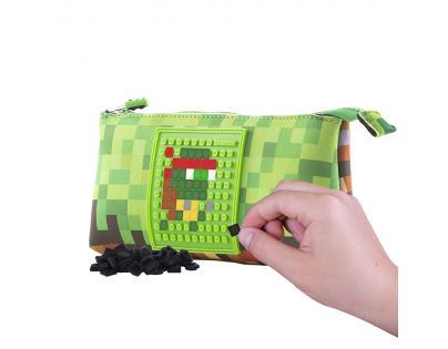 Pixie Crew Velké pouzdro Minecraft zelenohnědé 02